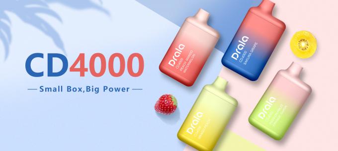 Μίας χρήσης Vape γεύση 4000 ποικιλίας συσκευών λοβών cOem 11ml τσιγάρο ριπών Ε 2